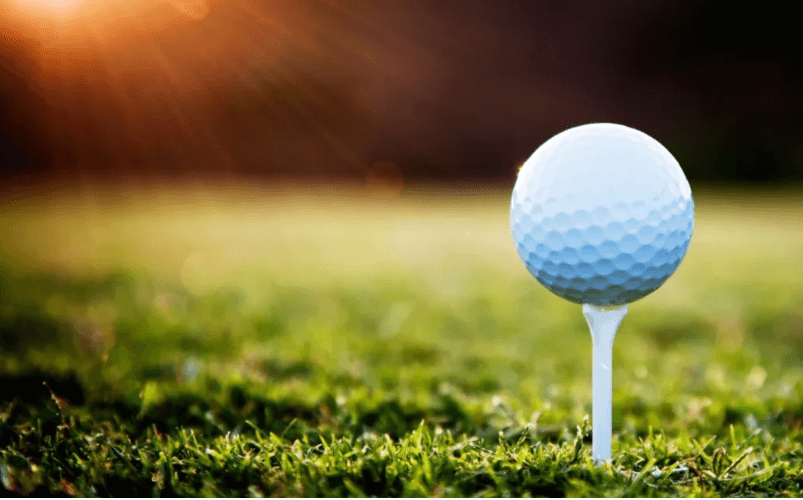 golf ball on tee