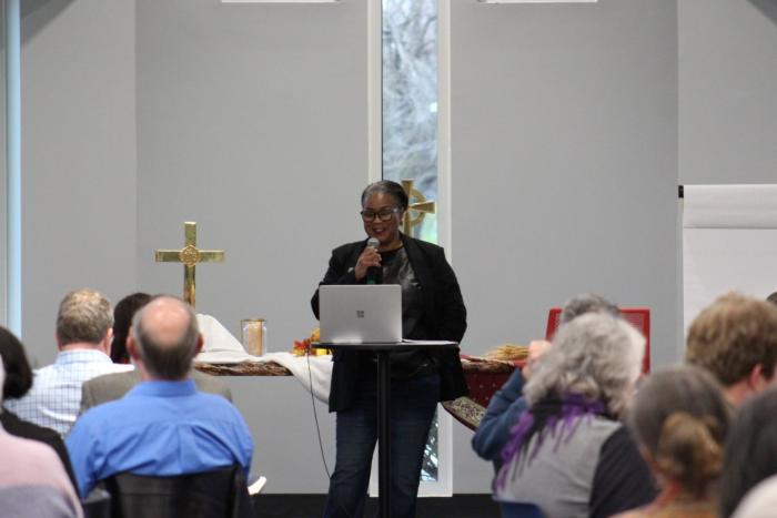 Grace Welch discussing wellness at alll boards 2025